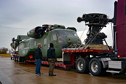 "Patches" arrives at the Fort Worth Aviation Museum, November 24, 2013.