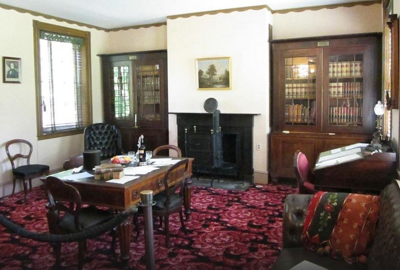 Inside the Wheatland mansion.