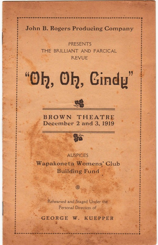 Here's a program from one of the many stage shows presented at the Brown Theatre.