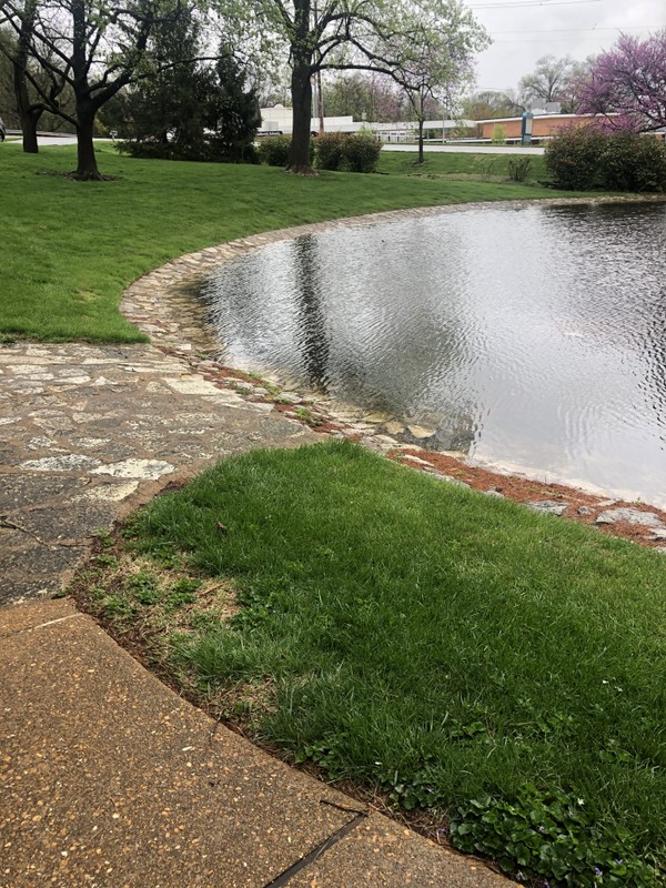 Thomas Sappington Pond and location of original barn