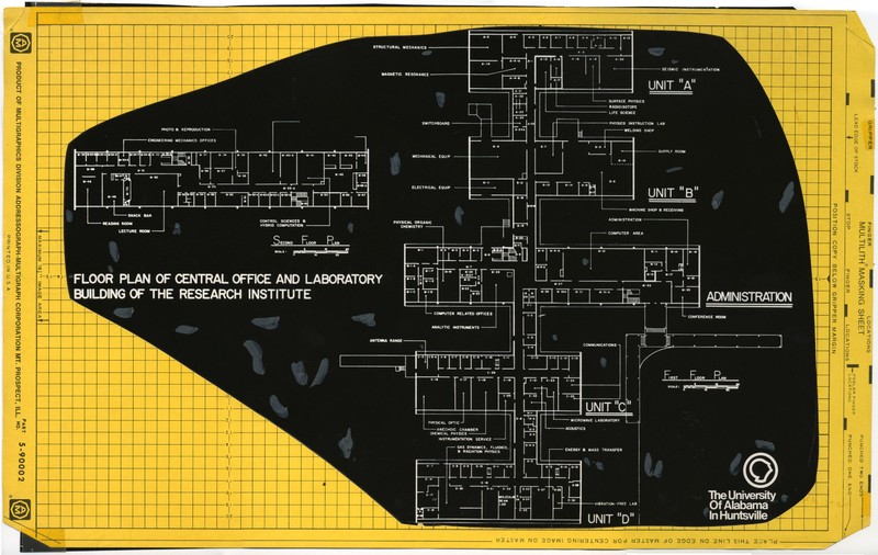 Floor Plan of Central Office and Laboratory Building of the Research Institute