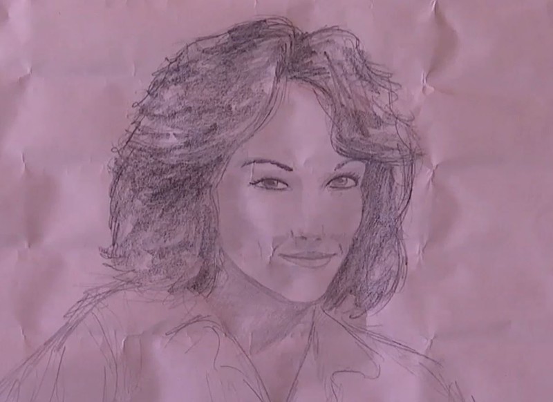 Drawing of a well-liked girl named at the Oasis named "Casey" done by one of her admirers. Unlike most of the other girls at the Oasis (who were transients) Casey is said to have worked at the Oasis for 10 years.