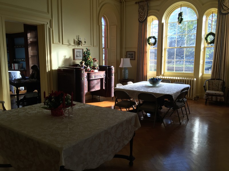 A former parlor within the Edward King House Senior Center.