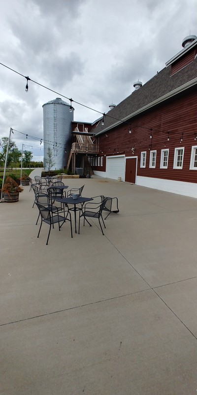 The outdoor patio. Photo taken May 6, 2020.