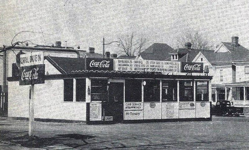 Corral Drive-In, before it was demolished to make way for the Sixteenth Street Wiggins