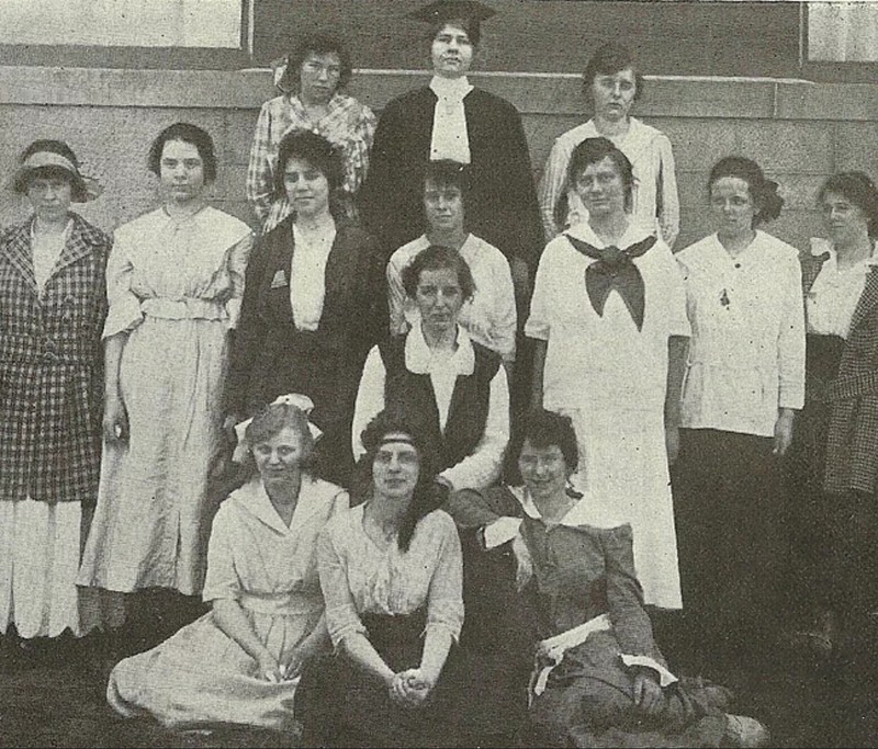 KCS students in the university's 1917 log book