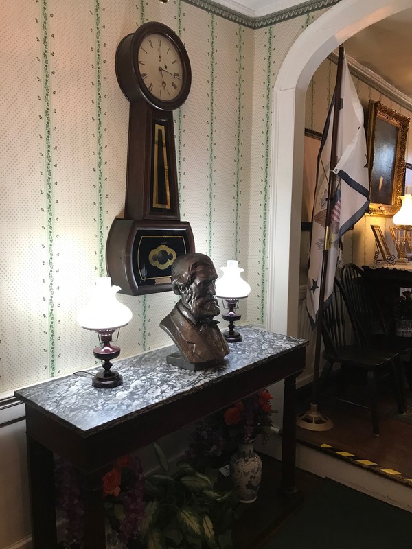 Banjo Clock and a Bust of Thomas Green Clemson