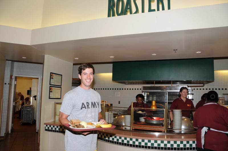 Student at Roastery Station in the Dining Hall