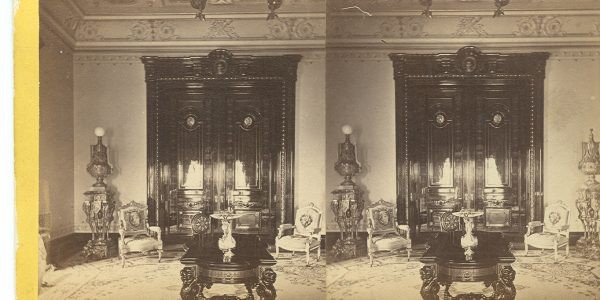 A photo for stereographic viewing of the Drawing Room