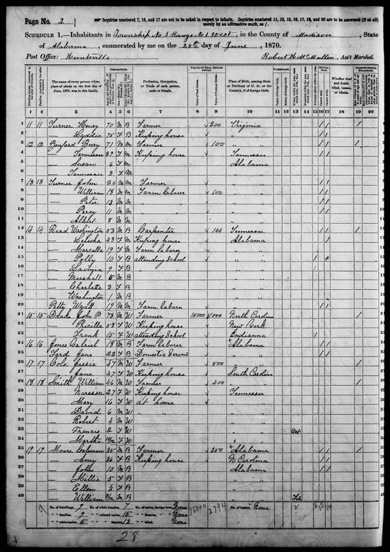 1870 Census Including the Drakes