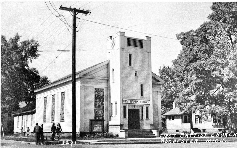 First Baptist Church of Rochester, south and east elevations, ca. 1940