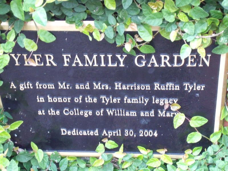 Plaque at the Garden