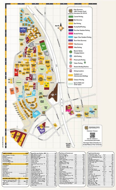 Map of KSU Kennesaw campus