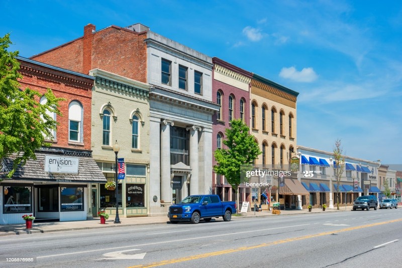 Main Street Warsaw New York circa 2020