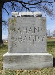 Headstone reading "Mahan Bagby"