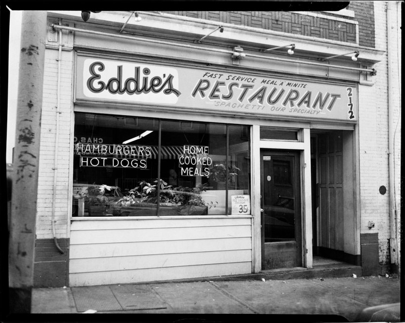 Exterior of Eddie’s Restaurant (1964-1975)