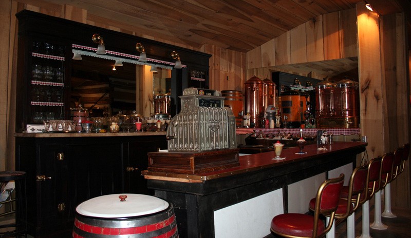 The Museum of Progress includes this soda fountain and many more exhibits