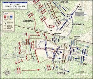 Map depicting battle plans for the Battle of Seven Pines
