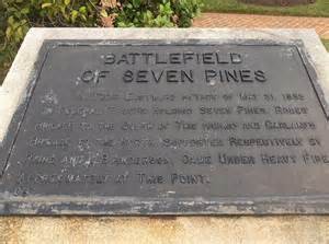 The Marker for the battle of Seven Pines