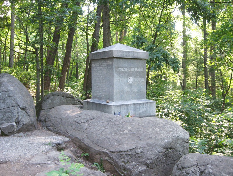 A side view of the monument