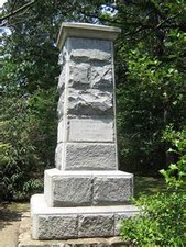Monument erected to show where Stonewall was lifted from his horse. In 1888, 5,000 people attended the dedication of this monument.