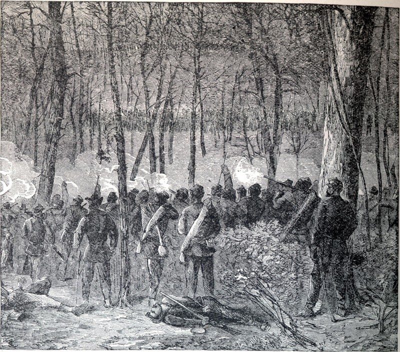 Sketch for Harper's Illustrated made during the battle