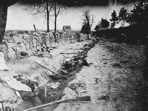 The Sunken Road behind the Stone Wall 