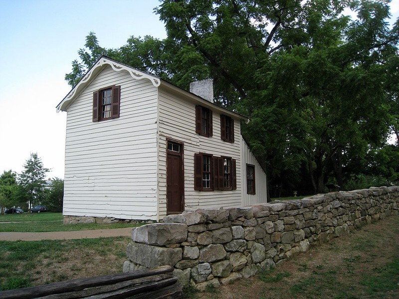 The Innis House. The battle raged all around the house. Damage taken during the battle is still visible today