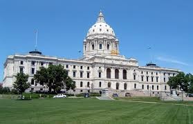 The Minnesota State Capitol features a limestone interior made from local stone. The interior also features marble from all around the world.