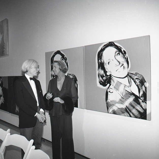 Andy Warhol Visiting a Special Warhol Exhibition, 1976 