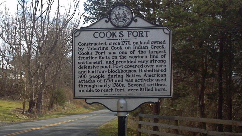 Historic Marker for Cook's Fort  (Photo by Steven Hart)