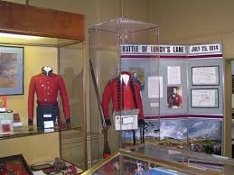 Uniforms on display in the Battle Ground Hotel Museum