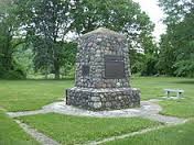 This monument was built using stone from local boulders in remembrance of the Battle of Buffington Island.