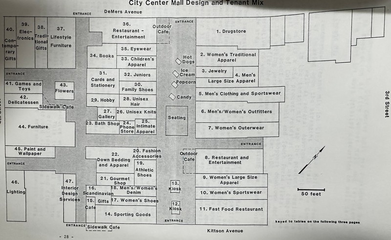 floor plan for mall enclosure