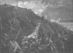 A depiction of the battle