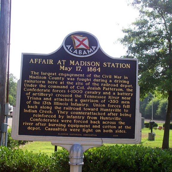 Affair at Madison Station Historical marker