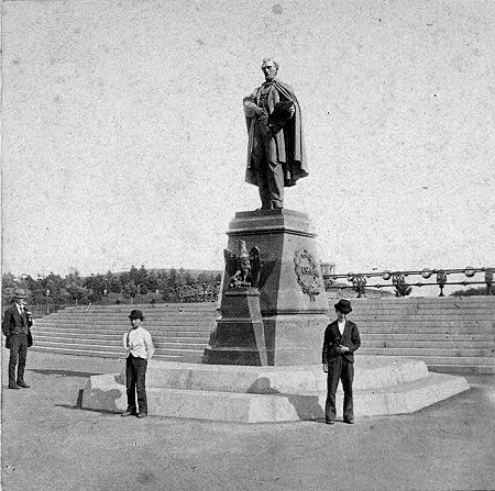 Photograph, Black, Sky, Statue