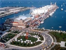 Navy Pier extends more than 3,000 feet out into Lake Michigan. It formed part of Daniel Burnham's famous "Plan of Chicago," upon which many of the city's 20th Century modernizations were formulated.