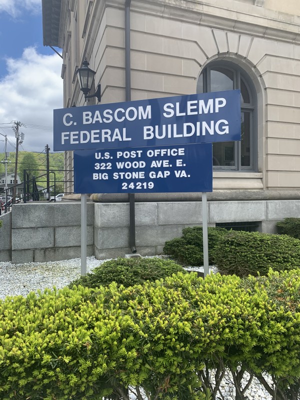 Front sign at Slemp Federal Building