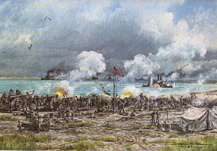 Painting rendering the Battle               