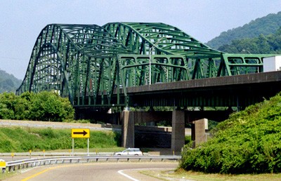 Chuck Yeager Bridge in Charleston, WV. -- Source: N/A