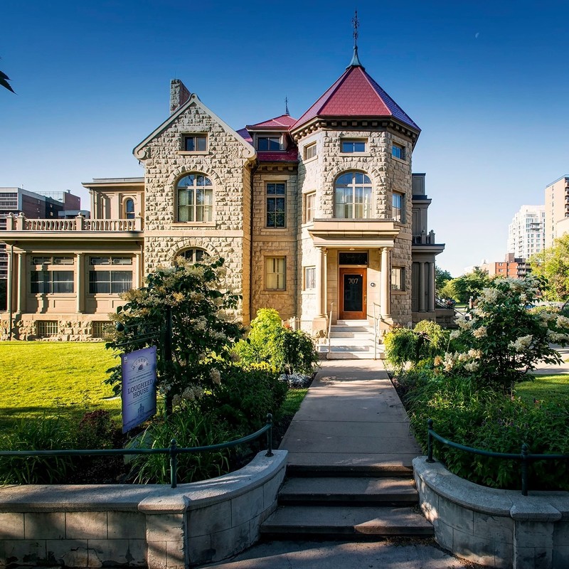 Queen Anne revival style sandstone mansion