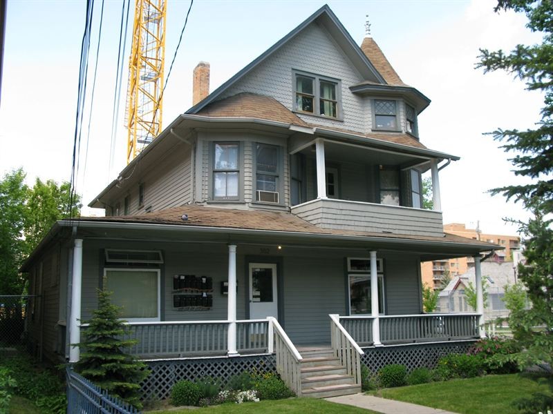 Western Hospital, notice the gabled roof and the prominent corner turret  