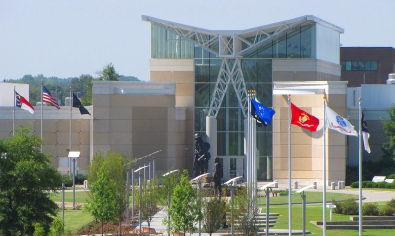 The museum opened in 2000. A large statue, called "Iron Mike," stands prominently outside of the entrance.