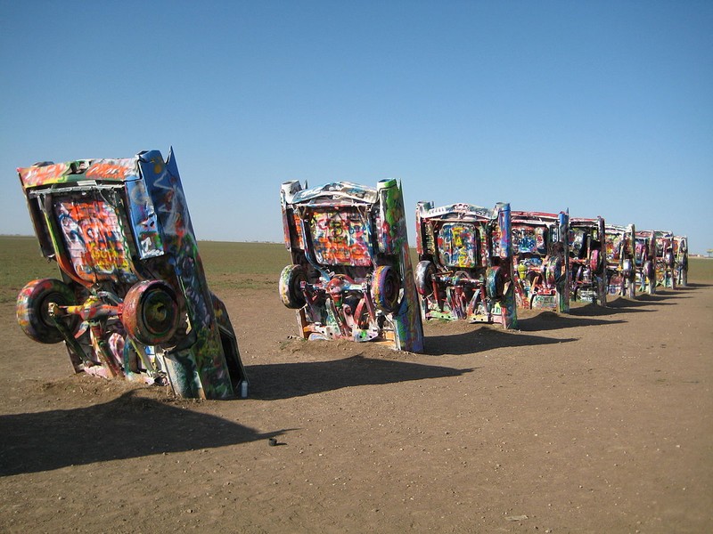 Example of what to expect at Cadillac Ranch