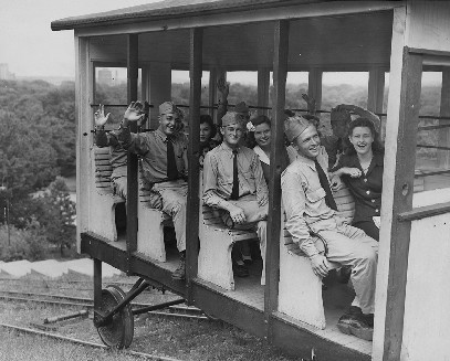 This picture of the funicular in operation was likely taken during or shortly after World War II