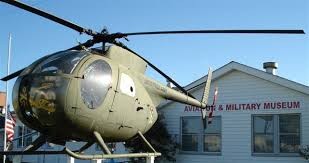 Helicopter on Display in Front of Museum