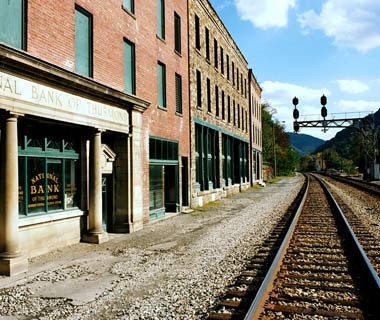 These three buildings are all that is left of Thurmond's main street.