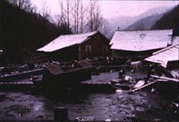 Flooded Buffalo Creek homes.