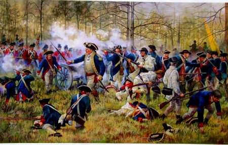 artist rendering of the battle of Camden